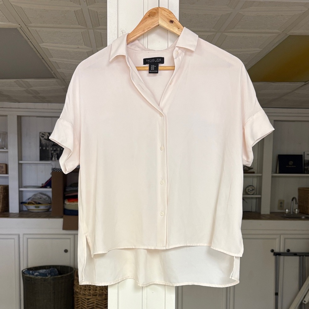 Rachel Zoe Women’s Light Pink/Ivory Button Down Shirt